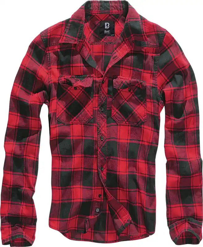 Košile Brandit Check Shirt - Red/Black L Oblíbený