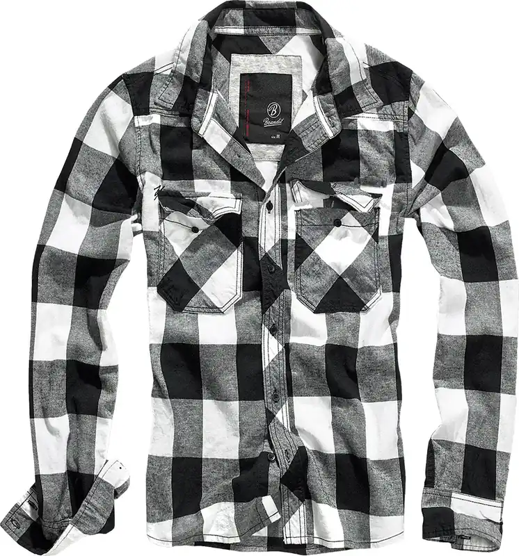 Košile Brandit Check Shirt - White/Black 4XL Cenová Bomba