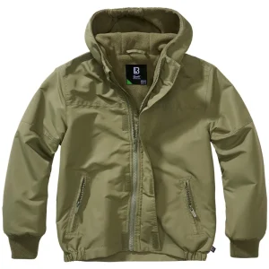 Aktuální Dětská bunda Brandit Kids Windbreaker Frontzip - Olive 170/176