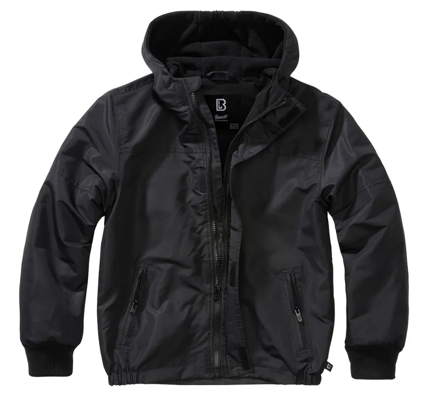Omezená Nabídka Dětská bunda Brandit Kids Windbreaker Frontzip - Black 158/164