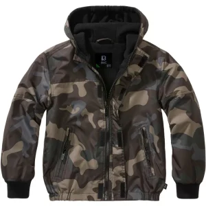 Akce Dětská bunda Brandit Kids Windbreaker Frontzip - Darkcamo 158/164