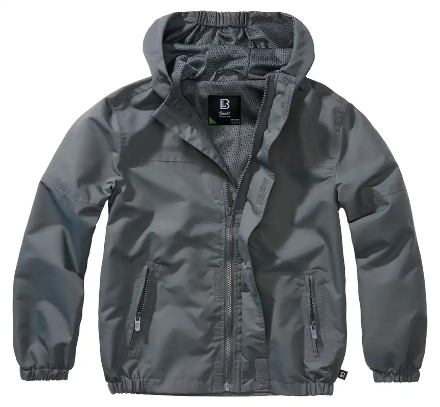 Dětská bunda Brandit Kids Summer Frontzip Windbreaker - Anthrazit 134/140 Kup Teď