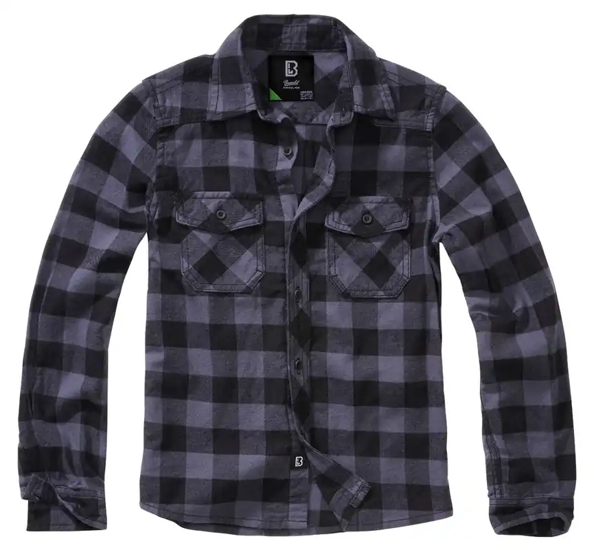 Dětská košile Brandit Kids Check Shirt - Black/Grey 122/128 Cenová Bomba