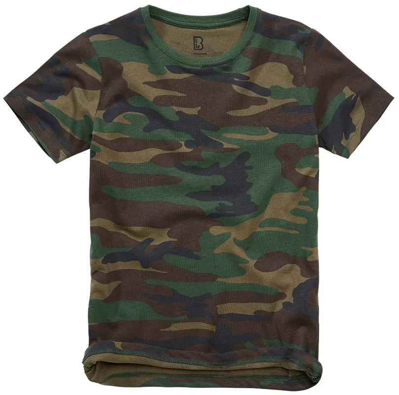 Dětské triko Brandit Kids T-Shirt - Woodland 146/152 Vysoce Kvalitní