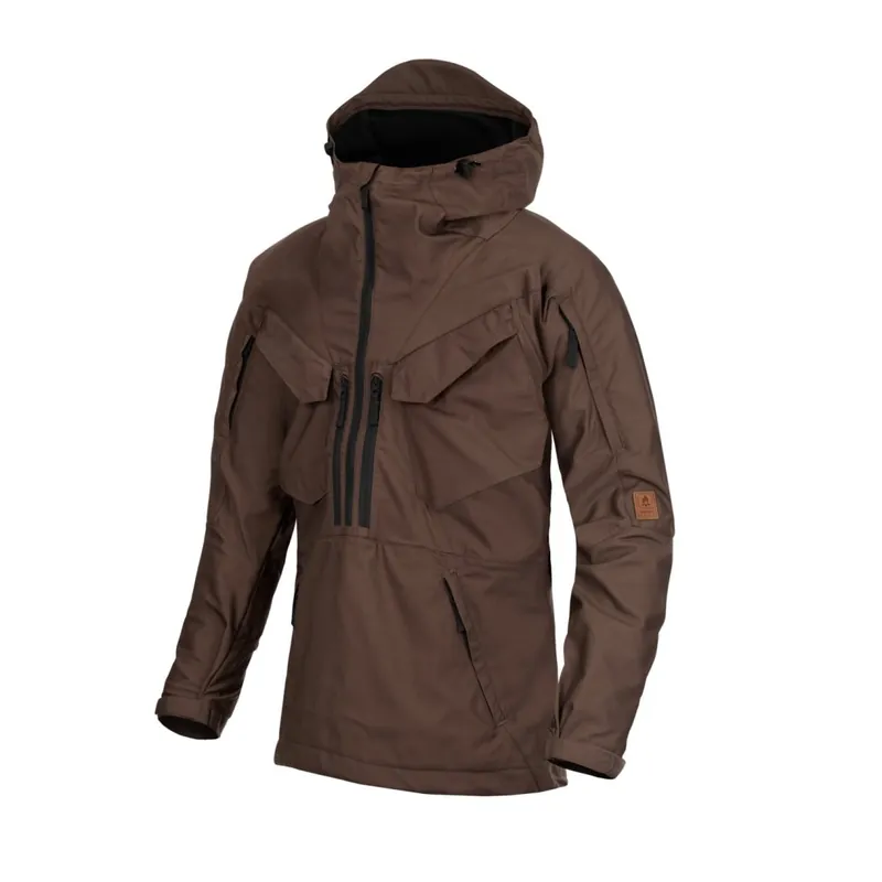 Cenově Výhodný Bunda Helikon Pilgrim Anorak - Earth Brown / Black XL