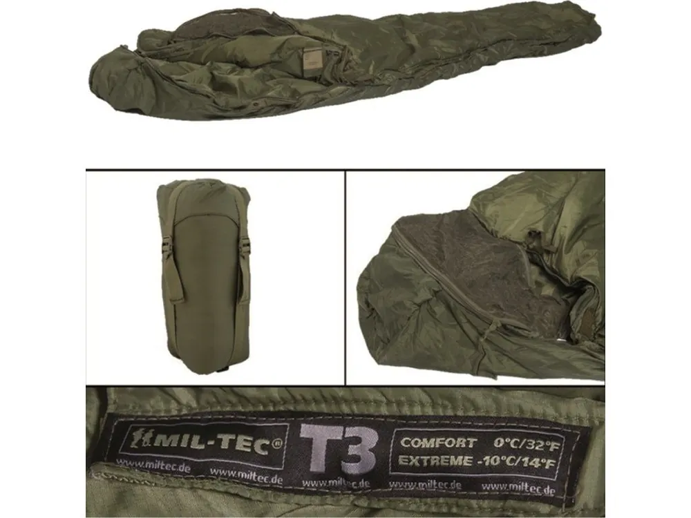 Objednat Nyní Taktický spacák TACTICAL T3 - zelený, Mil-Tec