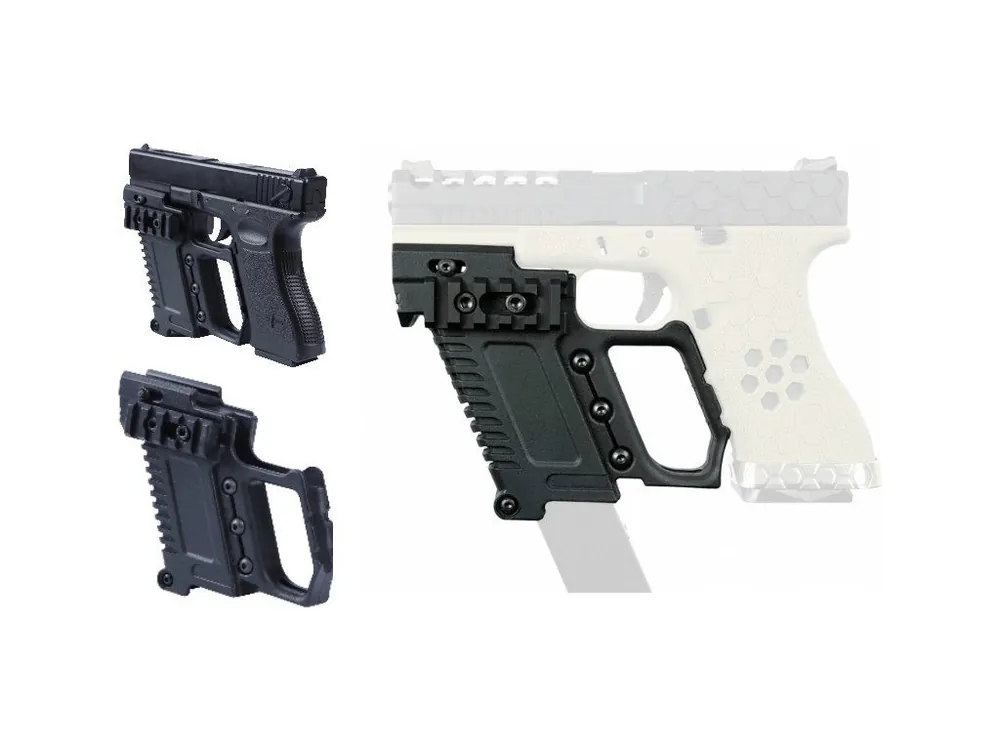 Nová Kolekce Taktický kit GB-37 s RIS a sumkou na zásobník pro Glock 17\\/18\\/19 - černý, Wospot