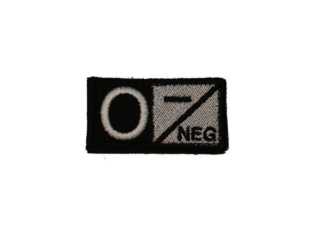 Textilní krevní skupina 0 NEG - černá\\/bílá, Condor Ověřený