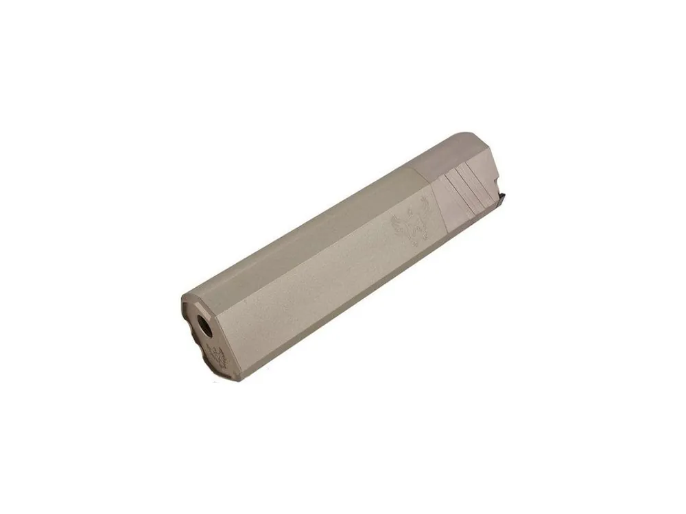 Tlumič 7\\" OPS Style Mock Suppressor - pískový, + 14mm, ACE 1 ARMS Ověřený