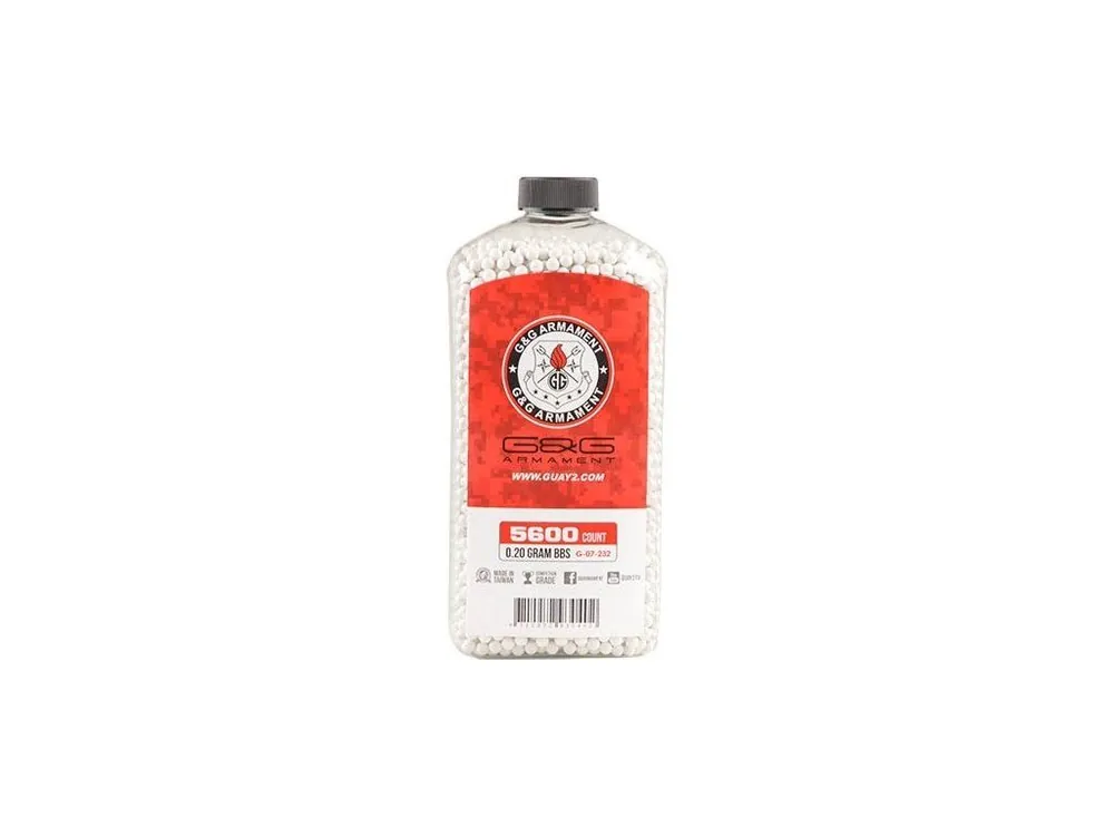 Airsoftové kuličky G&G 0,20g, 5600bb, láhev Sezónní Sleva
