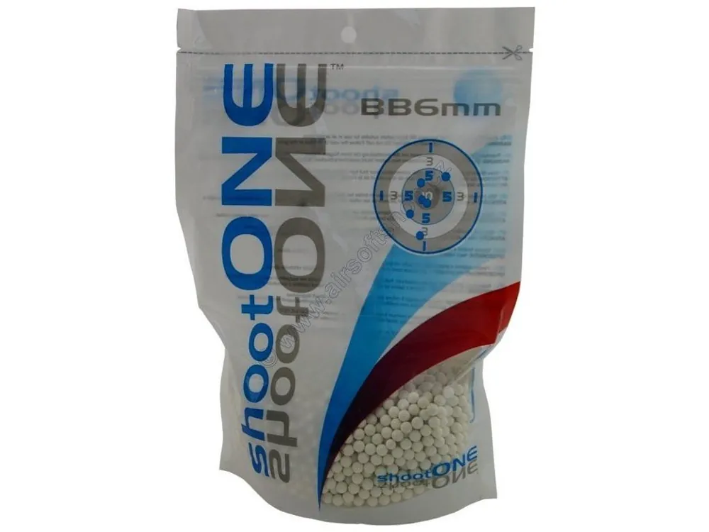 Airsoftové kuličky ShootONE 0,43g, 2000bb, bílé Dokud Zásoby Vydrží