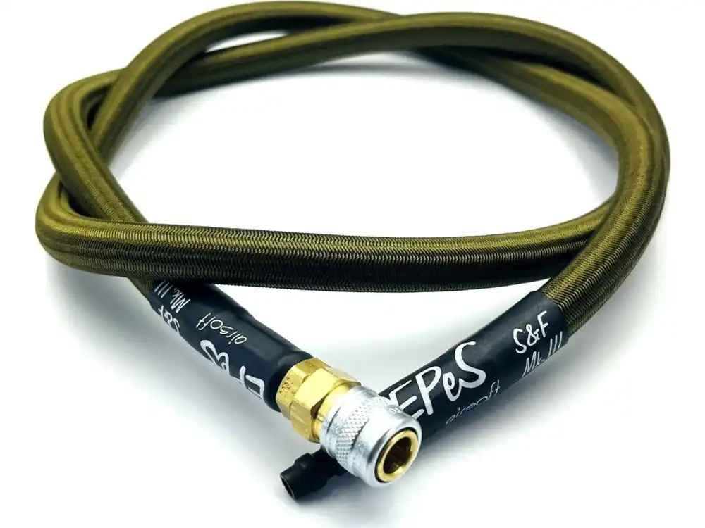 HPA hadice S&F 115cm s opletem - olivově zelená, EPeS Airsoft Super Cena
