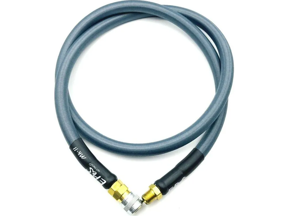 HPA hadice S&F - QD samice + 1\\/8NPT - 100cm s opletem - polní šedá, EPeS Airsoft Víkendová Akce