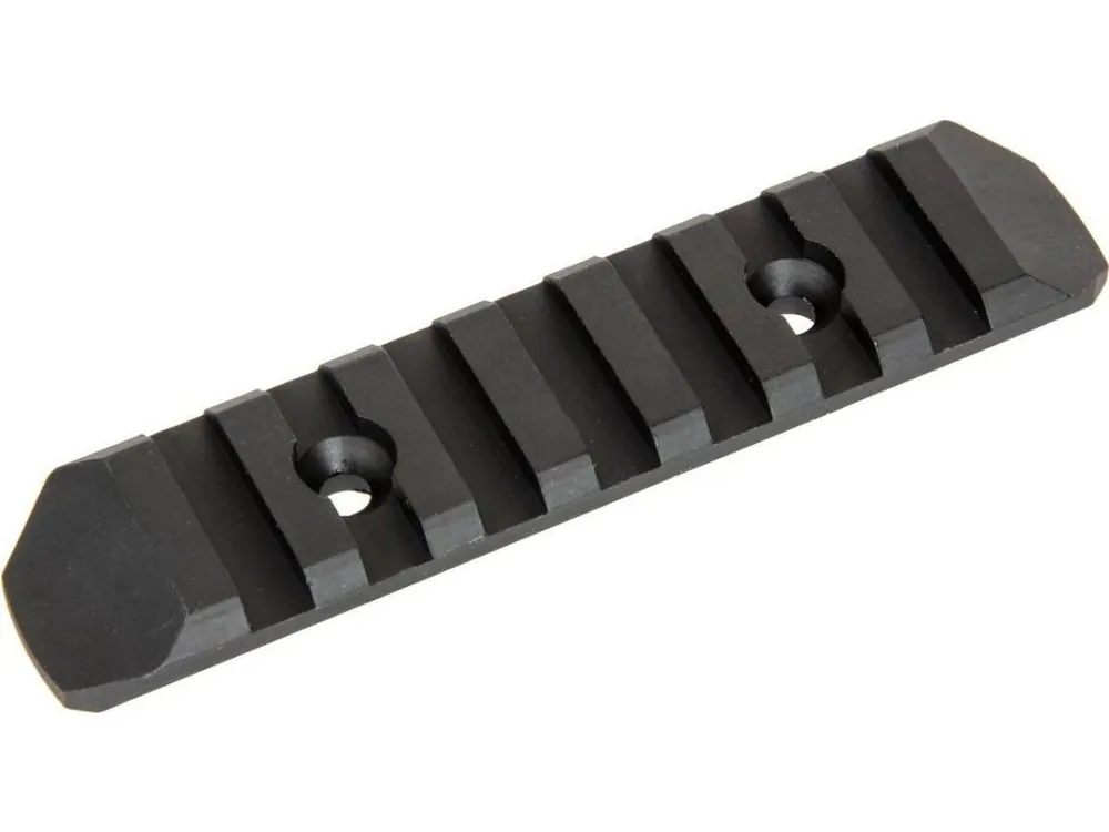 Sezónní Sleva Kovová RIS lišta 7-Slotů pro KeyMod - černá, JJ Airsoft