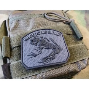 3D nášivka Don´t tread on me frog - černá, Jackets to go Super Cena