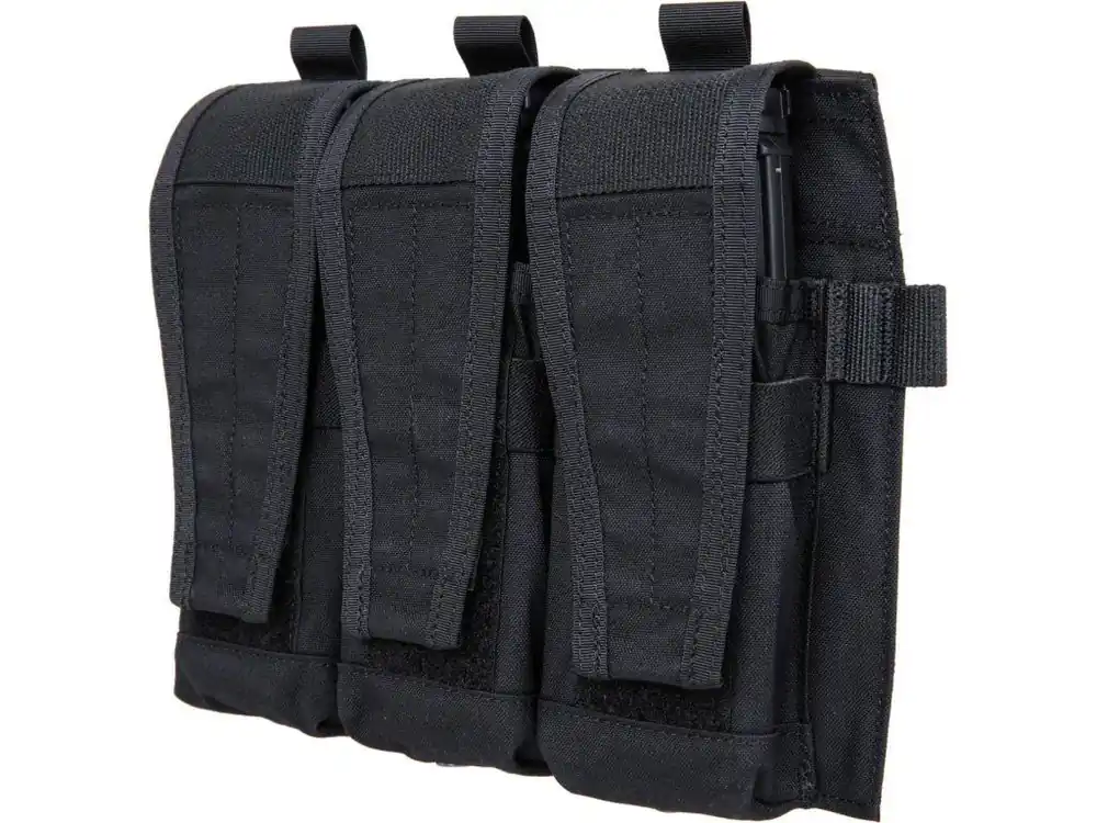 Zásobníkový uzavíratelný panel pro 3x M4\\/M16 na vesty JPC 2.0, AVS nebo FCSK - černý, APE Force Gear Nízká Cena