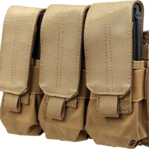 Horká Nabídka Trojitá uzavíratelná MOLLE sumka pro zásobníky M4 - písková TAN, Specna Arms