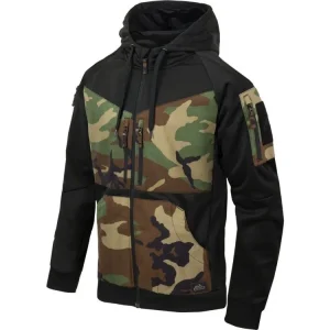 Novinka Mikina ROGUE (FullZip)® - černá\\/US Woodland, Helikon-Tex