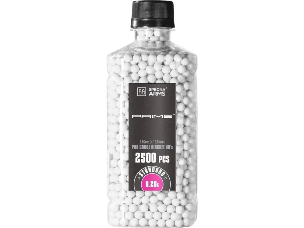 Airsoftové kuličky Specna Arms PRIME™ 0,28g, 2500bb, láhev - bílé Sezónní Sleva