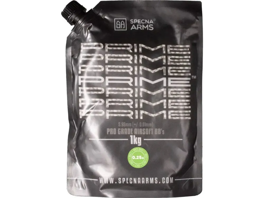 Airsoftové kuličky Specna Arms PRIME™ BIO 0,25g, 1kg - bílé Výprodej