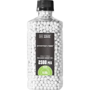 Finální Výprodej Airsoftové kuličky Specna Arms PRIME™ BIO 0,25g, 2500bb, láhev - bílé