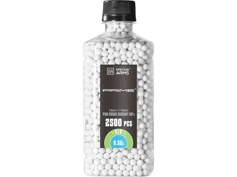 Airsoftové kuličky Specna Arms PRIME™ BIO 0,32g, 2500bb, láhev - bílé Koupit Online