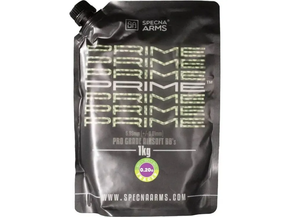 Objednat Nyní Airsoftové kuličky Specna Arms PRIME™ BIO 0,20g, 1kg, nasvětlující zelené
