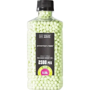 Airsoftové kuličky Specna Arms PRIME™ BIO 0,28g, 2500bb, láhev, nasvětlující zelené Koupit Online