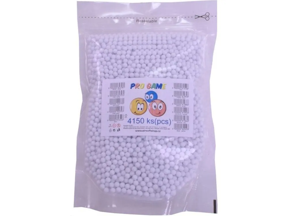 Výprodej Airsoftové kuličky Pro Game 0,12g, 4150bb, bílé