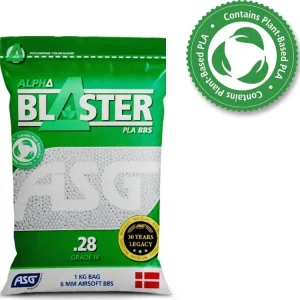 Airsoftové kuličky ASG ALPHA BLASTER BIO PLA 0,28g, 3500bb, bílé Časově Omezené