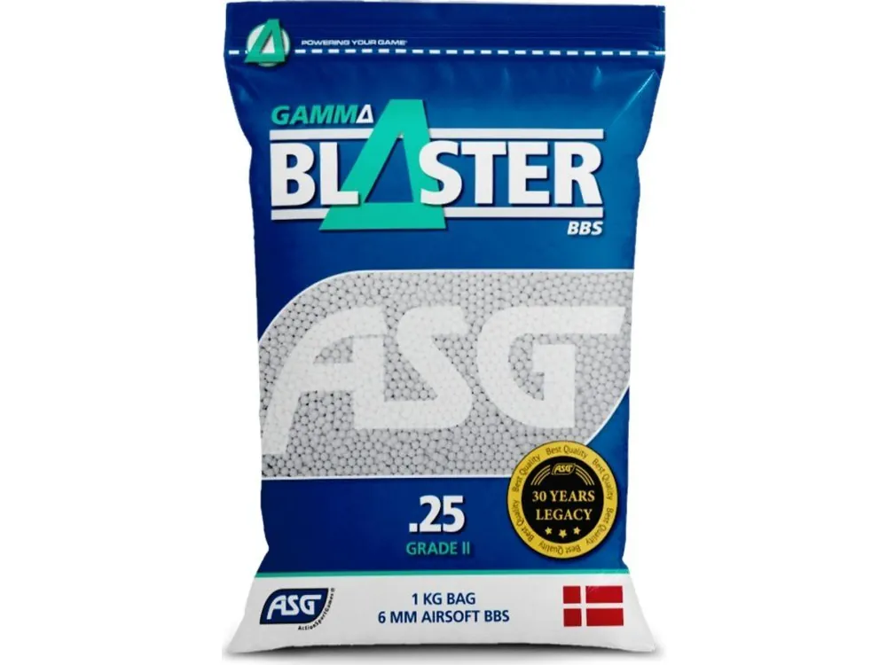 Airsoftové kuličky ASG GAMMA BLASTER 0,25g, 4000bb, bílé Ověřený