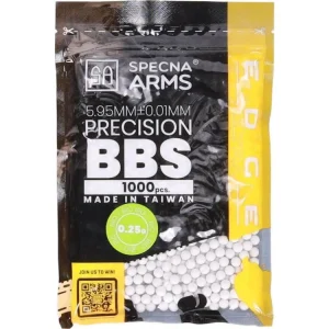 Airsoftové kuličky Specna Arms EDGE ULTRA™ BIO 0,25g, 1000bb - bílé Nakupujte Hned