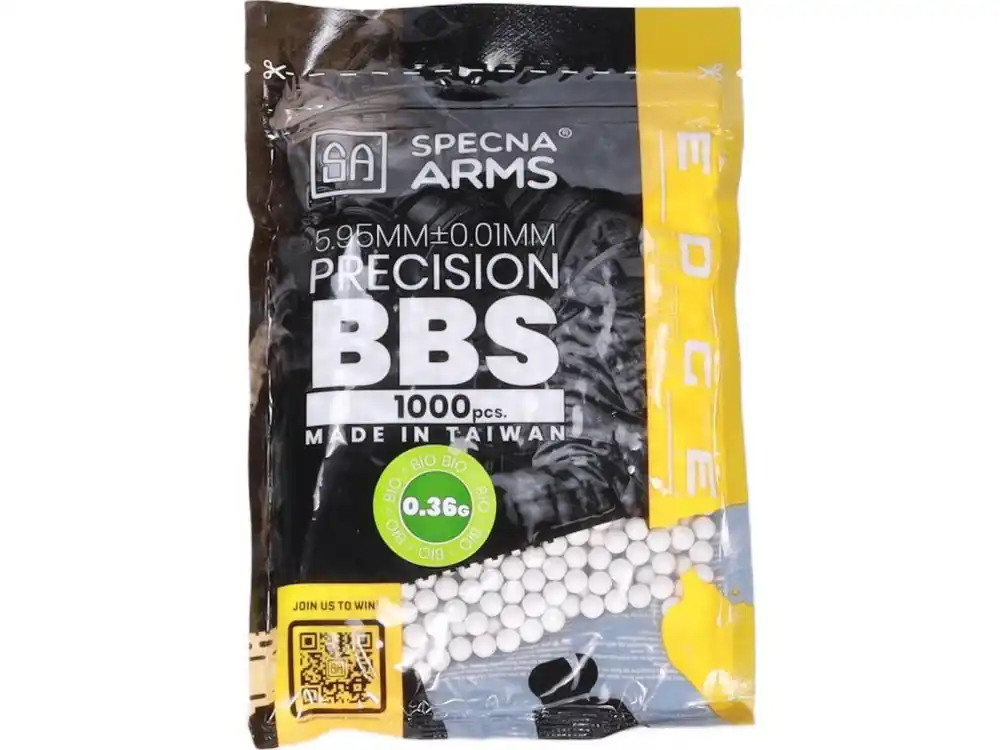Airsoftové kuličky Specna Arms EDGE ULTRA™ BIO 0,36g, 1000bb - bílé Nakupujte Hned