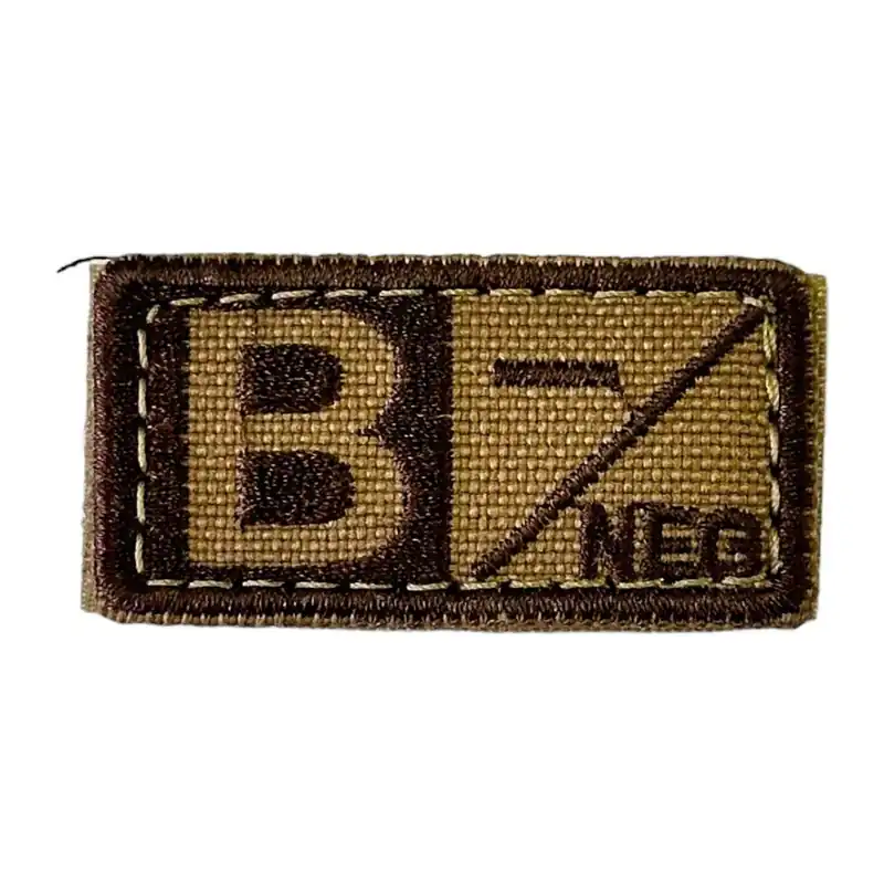 Nášivka na suchý zip s krevní skupinou (B-) coyote - Condor Outdoor Horká Nabídka