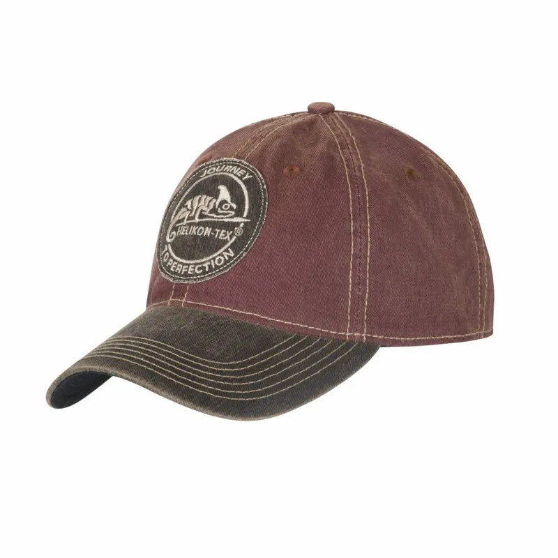 Aktuální Kšiltovka Helikon-Tex Snapback Cap (Dirty Washed Maroon \\/ Dirty Washed Black D) - HELIKON