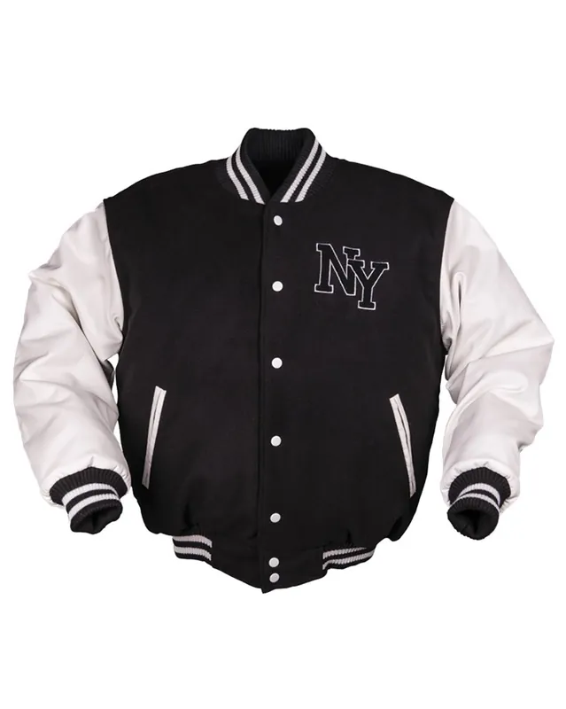 Novinka Bunda NY baseball ČERNO/BÍLÁ
