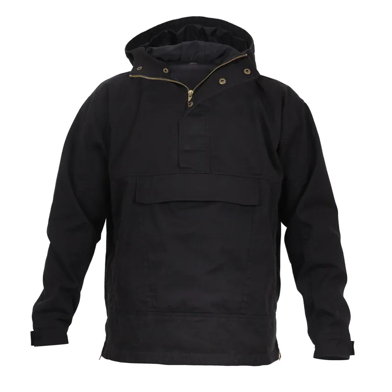 Levný Bunda s kapucí PARKA ČERNÁ