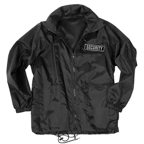 Bunda SECURITY windbreaker ČERNÁ Tovární Cena