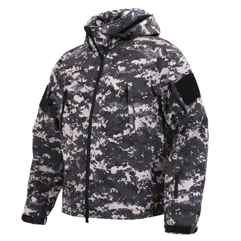 Výprodej Bunda TACTICAL s kapucí softshell DIGITAL URBAN