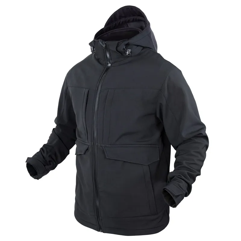 Aktuální Bunda - parka OVERCAST SOFTSHELL ČERNÁ