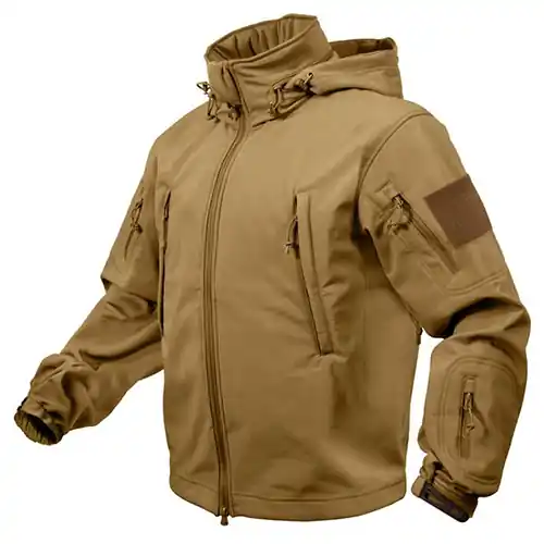 Bunda TACTICAL s kapucí softshell COYOTE Kup Teď