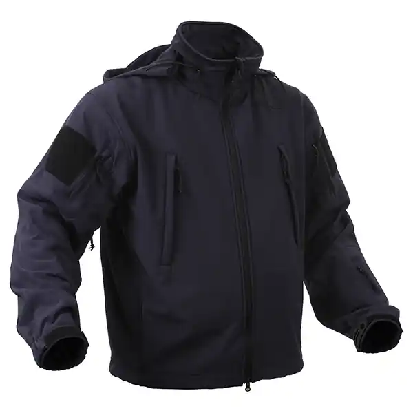 Bunda TACTICAL s kapucí softshell TMAVĚ MODRÁ Vrácení Zdarma