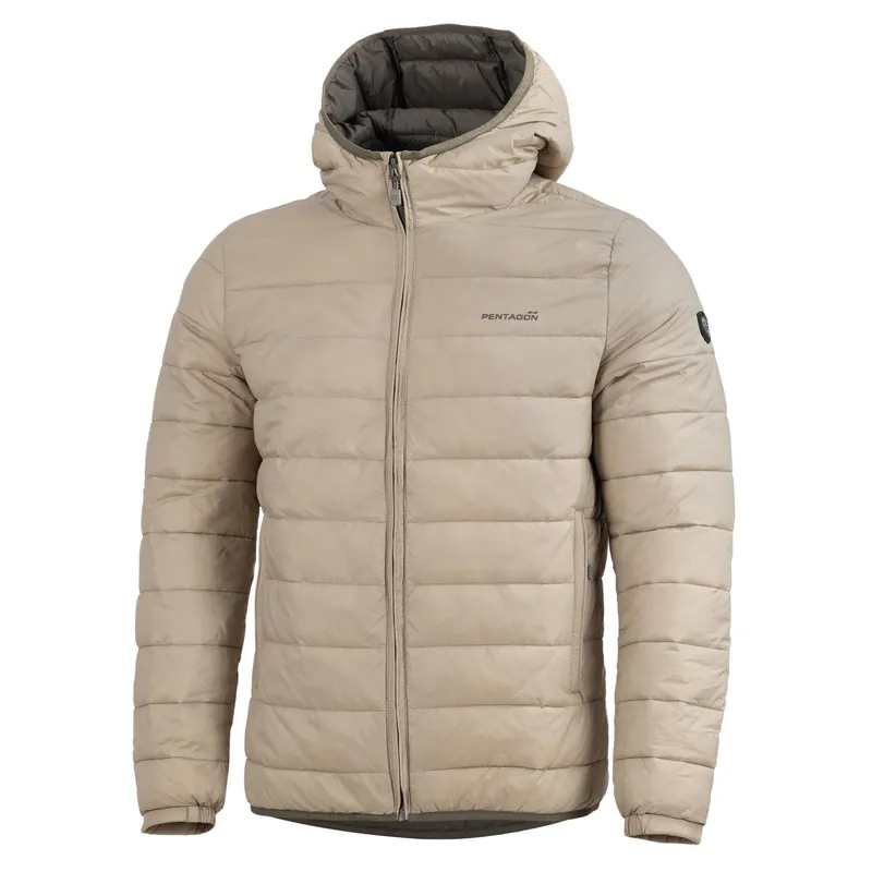 Dokud Zásoby Vydrží Bunda s kapucí AURORA 2.0 PUFFER HOODED KHAKI