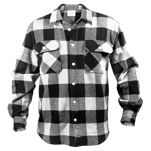 Košile dřevorubecká FLANNEL kostkovaná BÍLÁ Doprava Zdarma