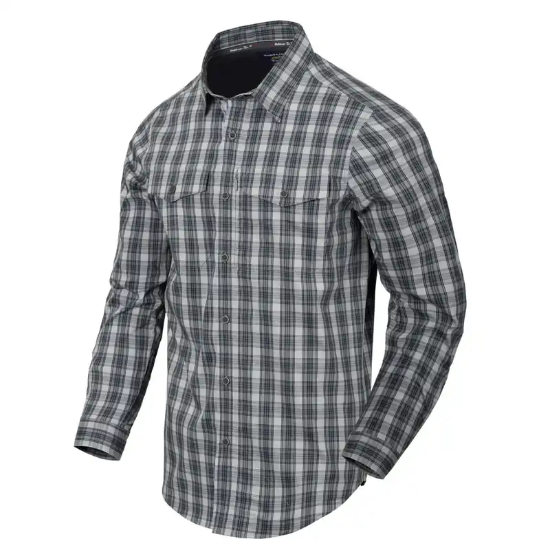 Horká Nabídka Košile COVERT dlouhý rukáv FOGGY GREY PLAID