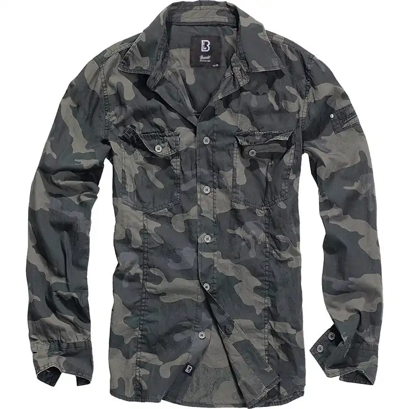 Košile SLIM DARK CAMO Autentický