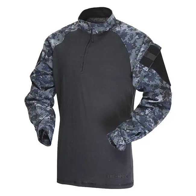 Hit Sezóny Košile taktická COMBAT TRU 1/4 ZIP MIDNIGHT DIGITAL