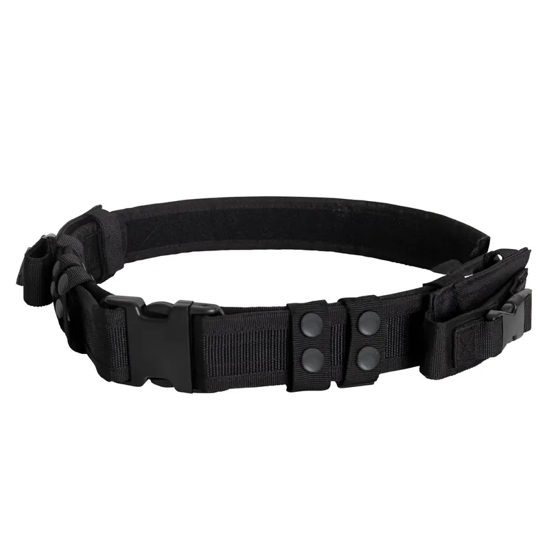Levný Opasek taktický 5cm se sumkami na pistolové zásobníky ČERNÝ