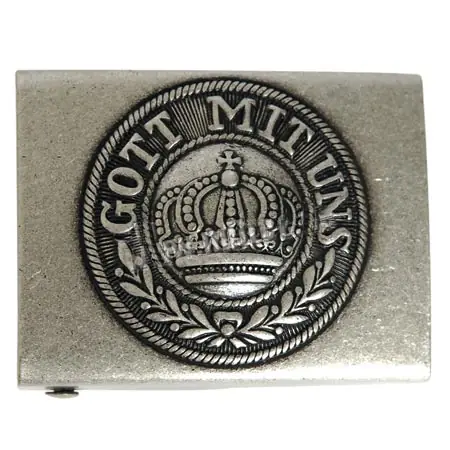 Přezka na opasek \\"GOTT MITT UNS\\" PRUSKÁ ŠEDÁ Ihned K Objednání