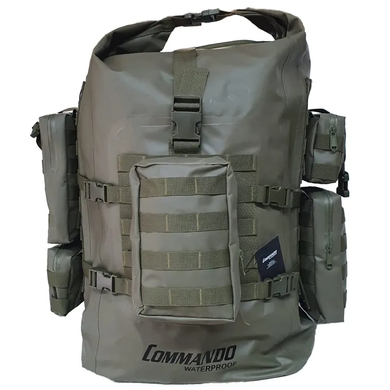 Batoh ARMY-X-TREME 70l nepromokavý s kapsami ZELENÝ Ihned K Objednání